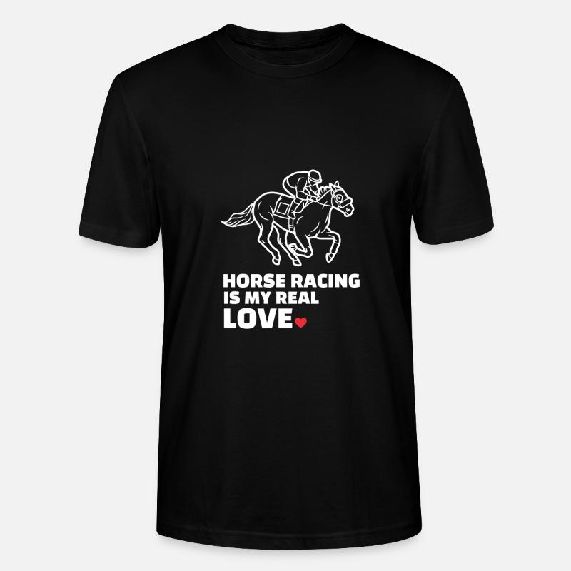 Ich Liebe Pferderennen - Stanley/Stella Unisex Bio-T-Shirt CRAFTER - Schwarz
