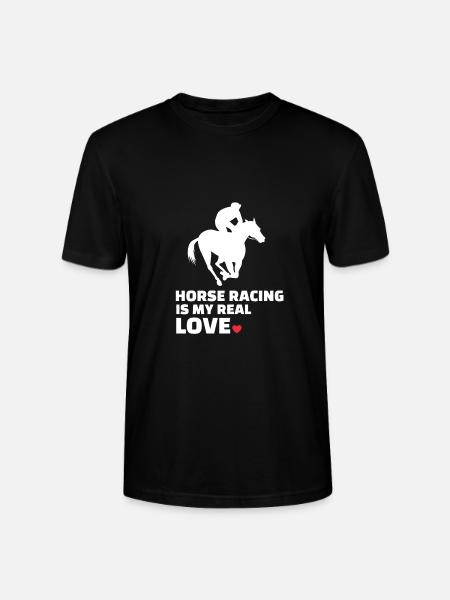 Ich Liebe Pferderennen - Stanley/Stella Unisex Bio-T-Shirt CRAFTER - Schwarz