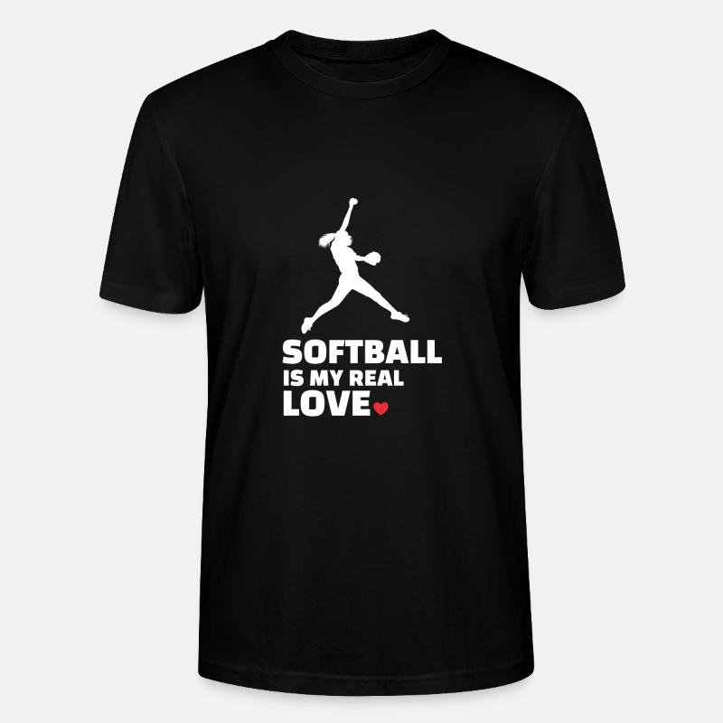 Ich Liebe Softball - Stanley/Stella Unisex Bio-T-Shirt CRAFTER - Schwarz