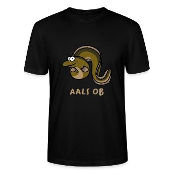 Aal Fisch Angeln Aals ob - Stanley/Stella Unisex Bio-T-Shirt CRAFTER - Schwarz - Vorne - Alina (178cm) & Michal (187cm)