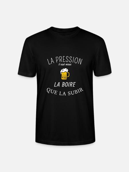 Pression bière humour - T-shirt bio CRAFTER Stanley Stella Unisexe - noir