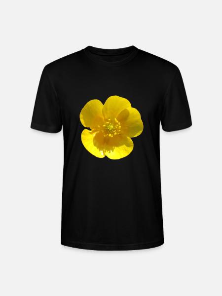 Fleur, Jaune, Fleur Jaune - T-shirt bio CRAFTER Stanley Stella Unisexe - noir