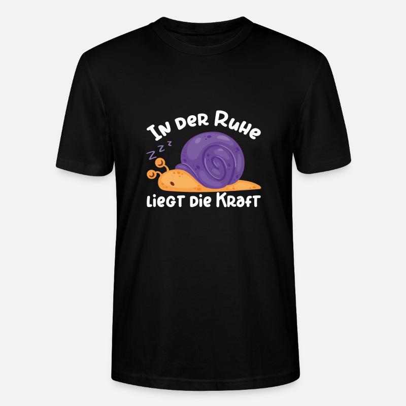 Schlafende Schnecke - Stanley/Stella Unisex Bio-T-Shirt CRAFTER - Schwarz