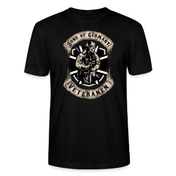 NCD - Sons of Germany - Stanley/Stella Unisex Bio-T-Shirt CRAFTER - Schwarz - Vorne - Alina (178cm) & Michal (187cm)