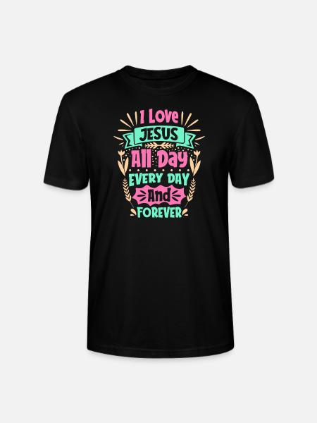 I Love Jesus - Stanley/Stella CRAFTER Unisex Organic T-Shirt - black