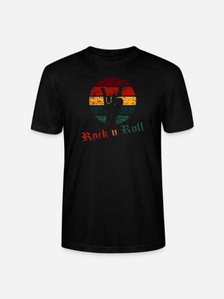 Rock and Roll - Stanley/Stella CRAFTER Unisex Organic T-Shirt - black