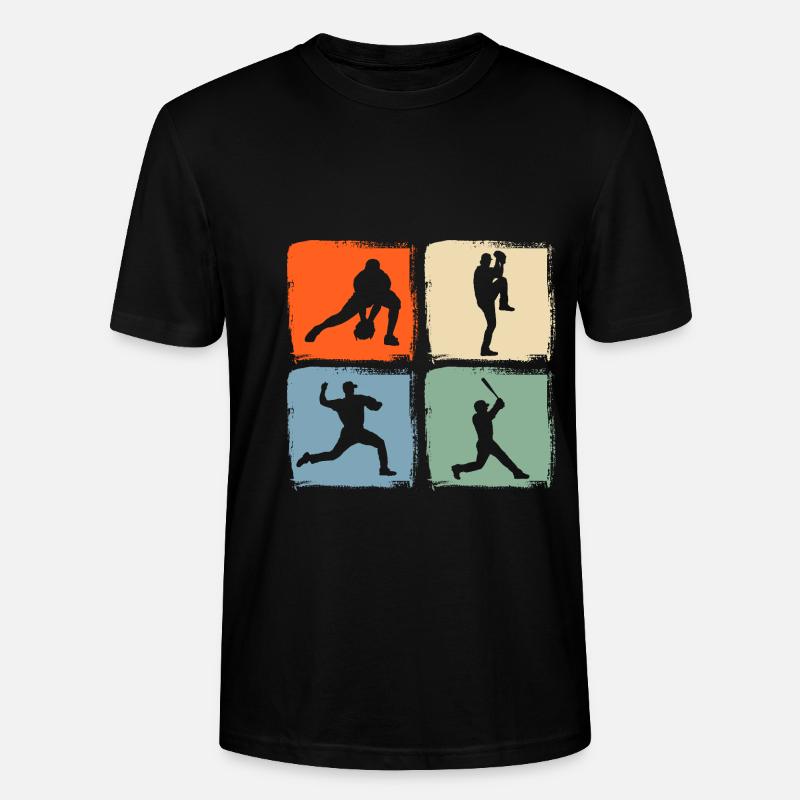 Baseballspieler Baseball - Stanley/Stella Unisex Bio-T-Shirt CRAFTER - Schwarz