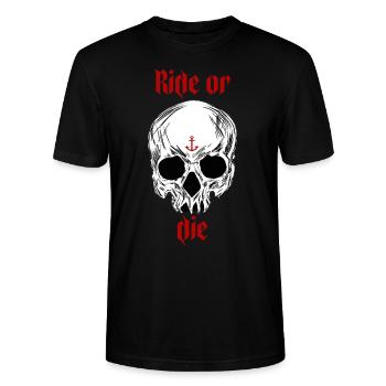 Ride or die - Stanley/Stella Unisex Bio-T-Shirt CRAFTER - Schwarz - Vorne - Alina (178cm) & Michal (187cm)
