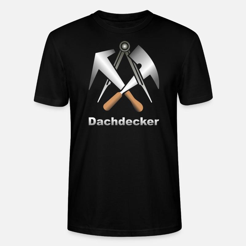 Handwerkszeichen Dachdecker - Stanley/Stella Unisex Bio-T-Shirt CRAFTER - Schwarz