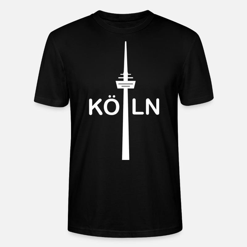 Fernsehturm das Wahrzeichen von Köln - Stanley/Stella Unisex Bio-T-Shirt CRAFTER - Schwarz