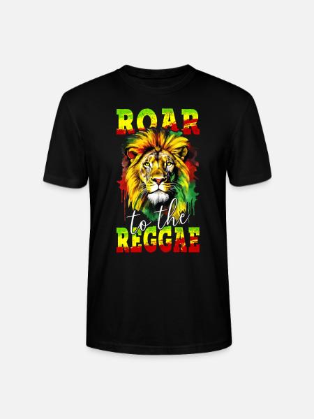 Leo Jamaica Färger Reggae Rasta Rastafari Roar - Ekologisk T-shirt CRAFTER unisex från Stanley/Stella - svart