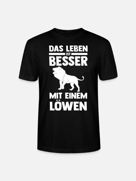 Löwe Löwen - Stanley/Stella Unisex Bio-T-Shirt CRAFTER - Schwarz