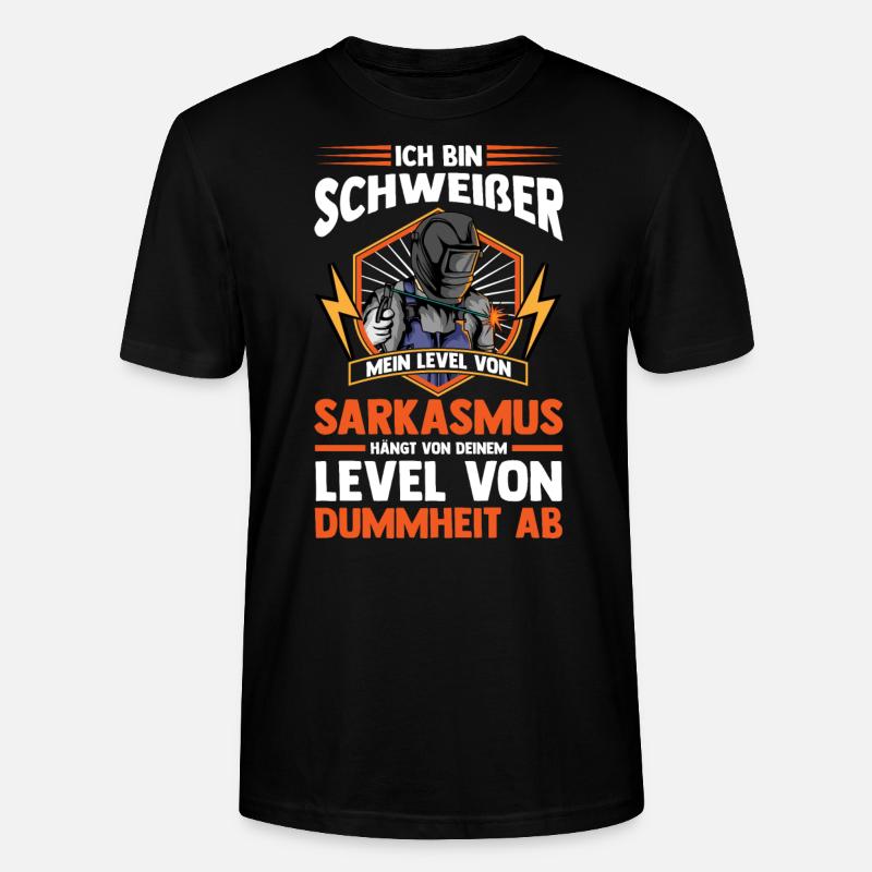 Schweißer Beruf Metallbauer Geschenk - Stanley/Stella Unisex Bio-T-Shirt CRAFTER - Schwarz