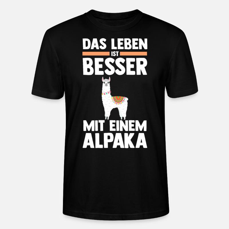 Alpaka - Stanley/Stella Unisex Bio-T-Shirt CRAFTER - Schwarz
