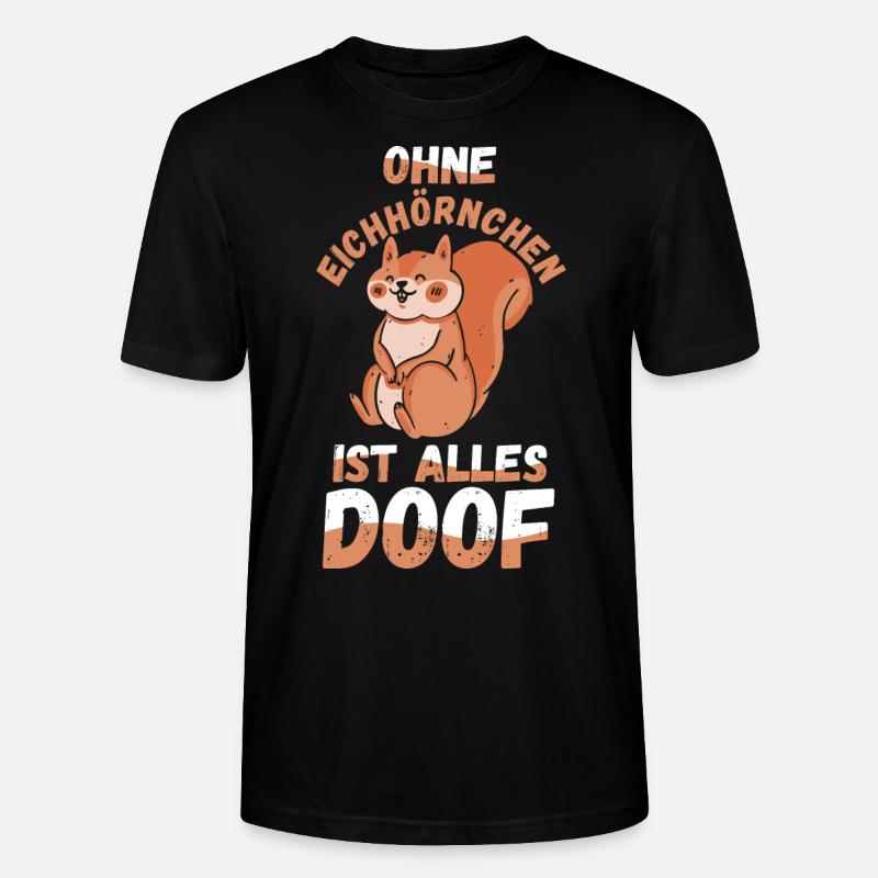 Eichhörnchen - Stanley/Stella Unisex Bio-T-Shirt CRAFTER - Schwarz