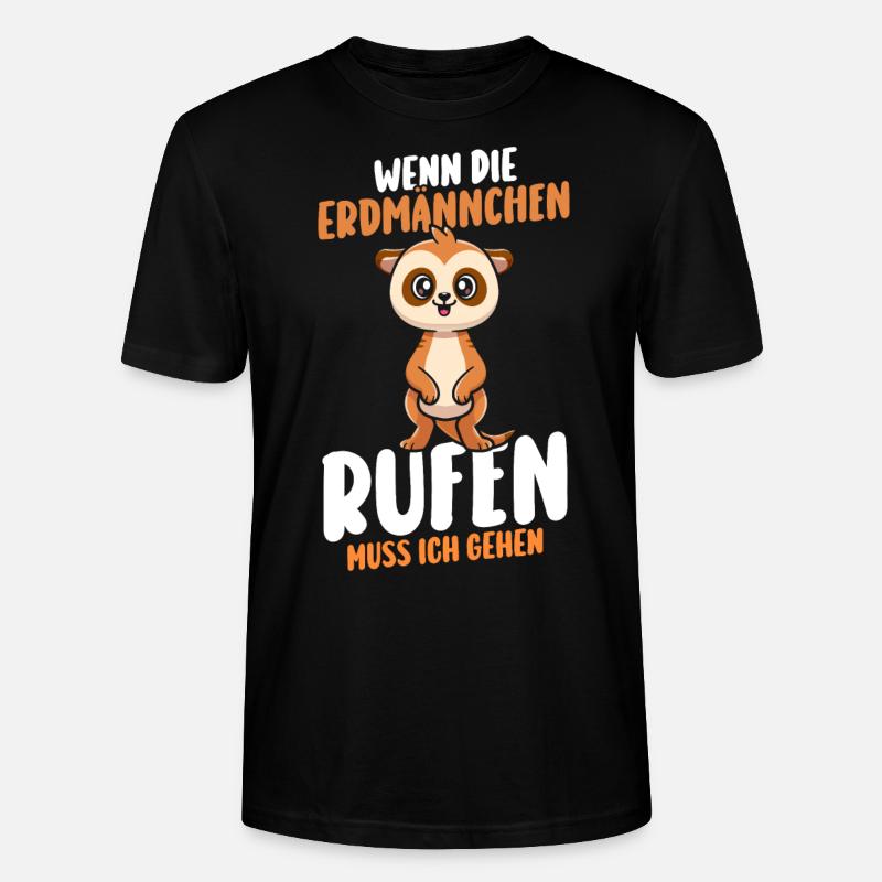 Erdmännchen - Stanley/Stella Unisex Bio-T-Shirt CRAFTER - Schwarz