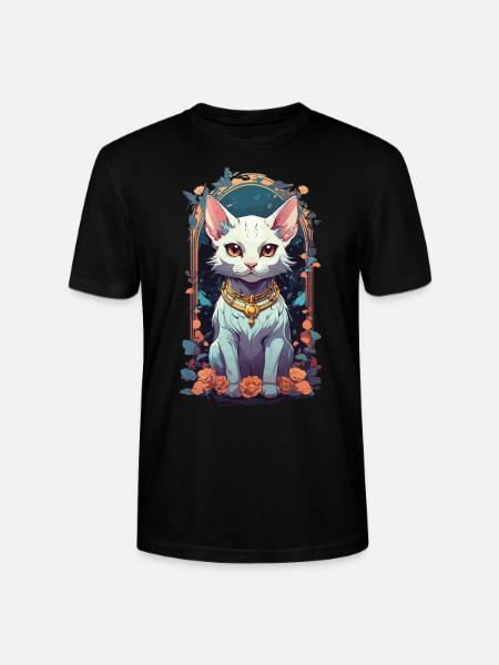 Cute Goth Cat Aesthetic Design - Stanley/Stella CRAFTER Unisex Organic T-Shirt - black