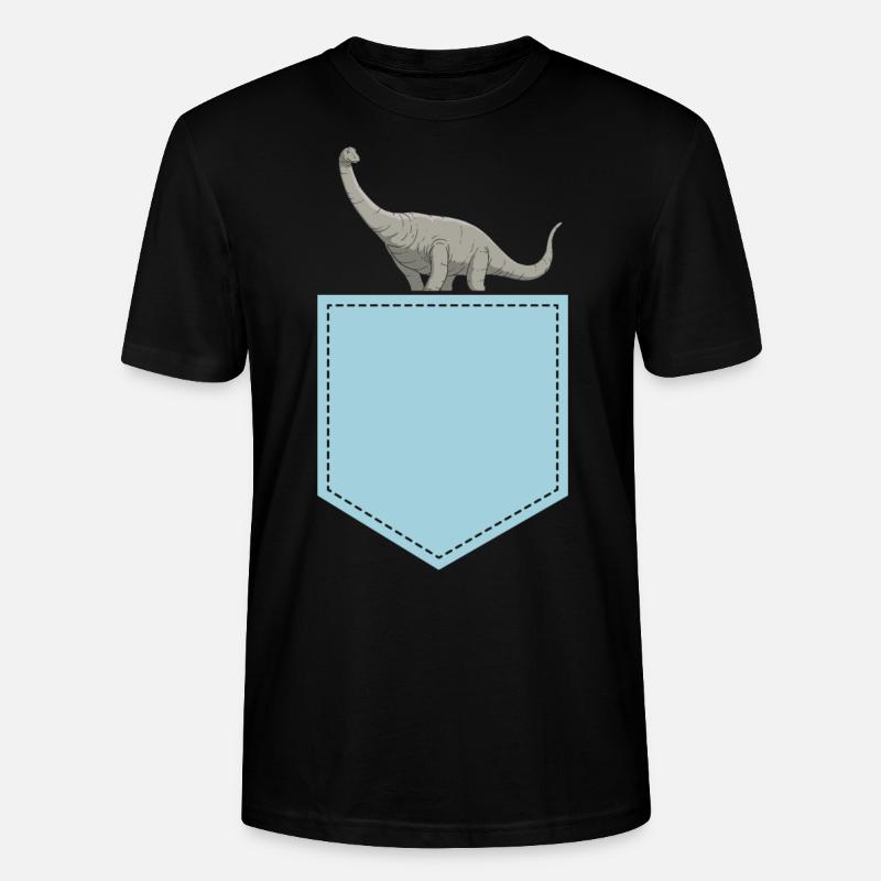 Brontosaurus Dino Geschenk - Stanley/Stella Unisex Bio-T-Shirt CRAFTER - Schwarz