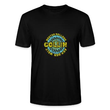 Collin als Vorname - Stanley/Stella Unisex Bio-T-Shirt CRAFTER - Schwarz - Vorne - Alina (178cm) & Michal (187cm)
