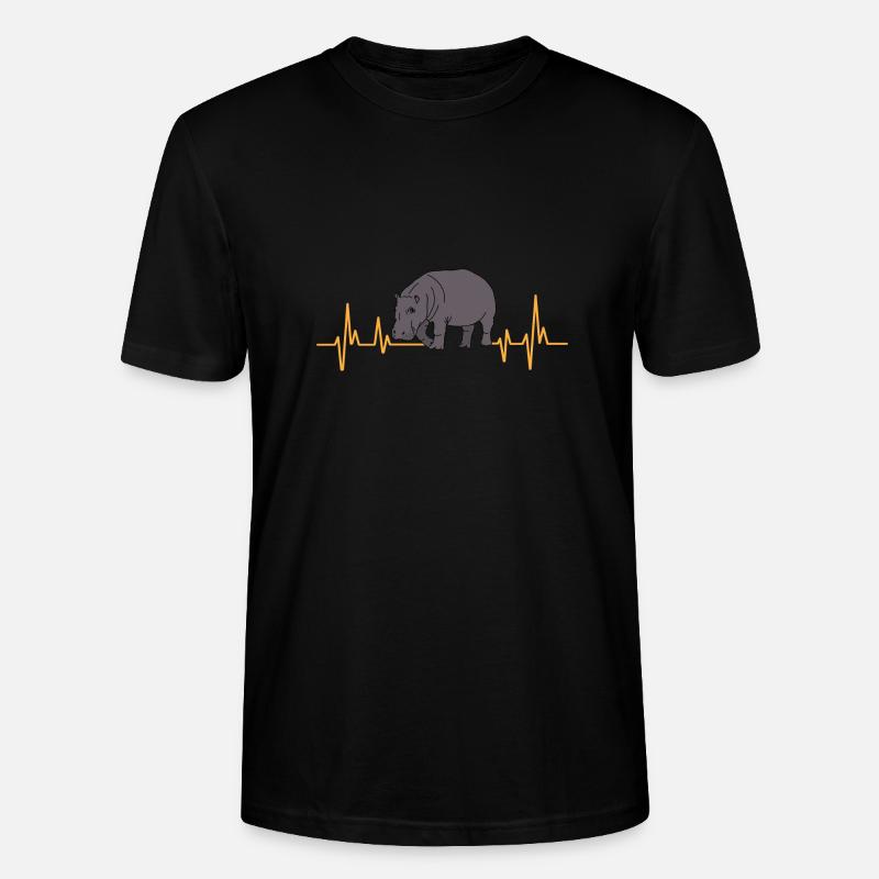 Flusspferd Nilpferd - Stanley/Stella Unisex Bio-T-Shirt CRAFTER - Schwarz