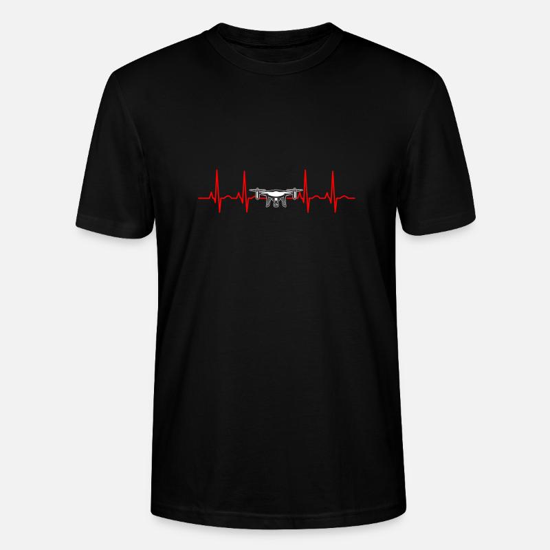 Heartbeat Drone Drones - T-shirt bio CRAFTER Stanley Stella Unisexe - noir