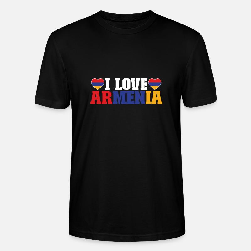Drapeau arménien Arménie - T-shirt bio CRAFTER Stanley Stella Unisexe - noir