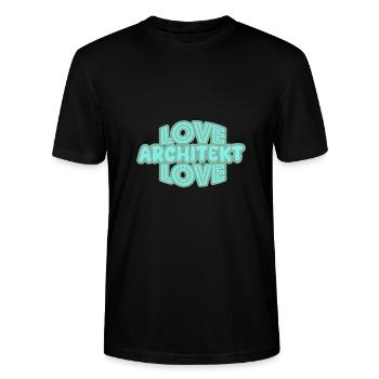 Spruch Architekt - Stanley/Stella Unisex Bio-T-Shirt CRAFTER - Schwarz - Vorne - Alina (178cm) & Michal (187cm)
