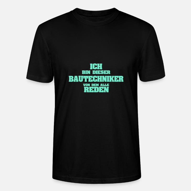Profession Technicien en construction - T-shirt bio CRAFTER Stanley Stella Unisexe - noir