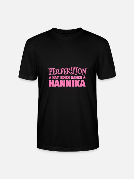 Woman's name Hannika - Stanley/Stella CRAFTER Unisex Organic T-Shirt - black