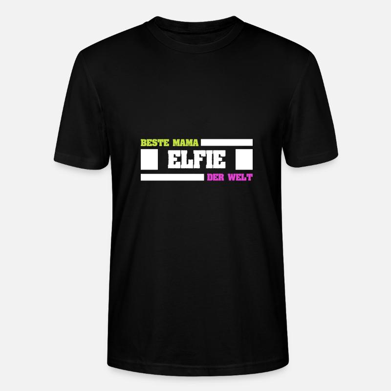 Elfie als Mutter - Stanley/Stella Unisex Bio-T-Shirt CRAFTER - Schwarz