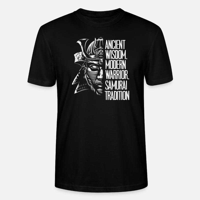 Samouraï noir et blanc - T-shirt bio CRAFTER Stanley Stella Unisexe - noir
