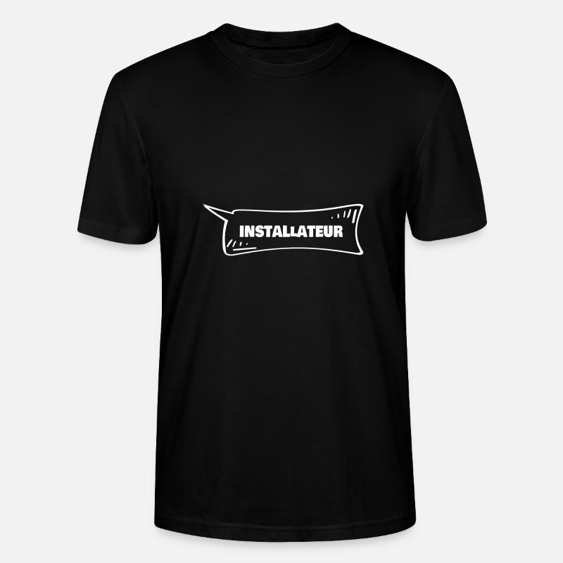 Gift for installer - Stanley/Stella CRAFTER Unisex Organic T-Shirt - black