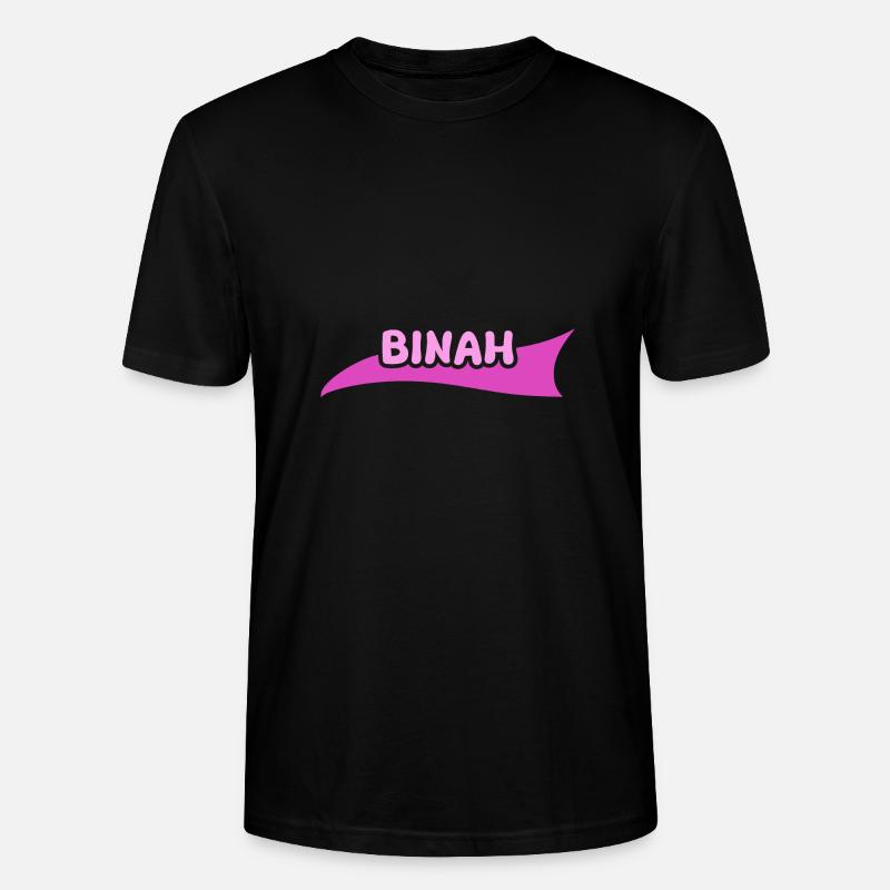 Prénom Binah - T-shirt bio CRAFTER Stanley Stella Unisexe - noir