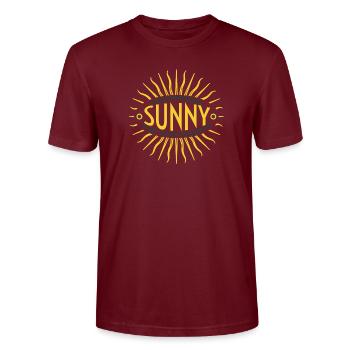 Sonnig innen - Stanley/Stella Unisex Bio-T-Shirt CRAFTER - Burgunderrot - Vorne - Alina (178cm) & Michal (187cm)