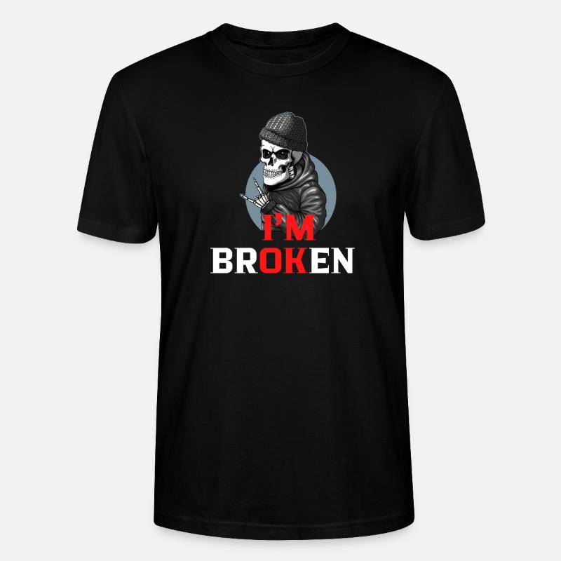 I am Broken - Stanley/Stella Unisex Bio-T-Shirt CRAFTER - Schwarz