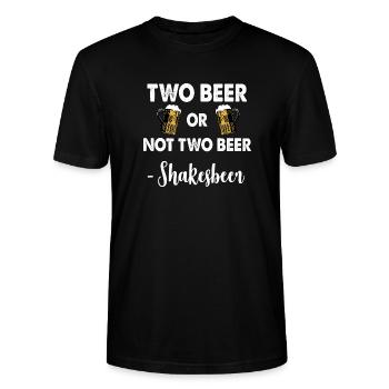 Beer Beer Alcohol Beer Garden Shakespeare - Stanley/Stella CRAFTER Unisex Organic T-Shirt - black - Front - Alina (178cm) & Michal (187cm)