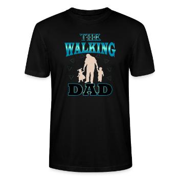 The walking Dad - Stanley/Stella Unisex Bio-T-Shirt CRAFTER - Schwarz - Vorne - Alina (178cm) & Michal (187cm)