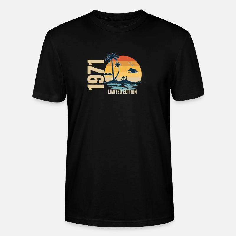 Anniversaire édition limitée 1971 - T-shirt bio CRAFTER Stanley Stella Unisexe - noir
