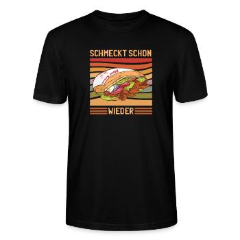 Döner Schmeckt schon wieder - Stanley/Stella Unisex Bio-T-Shirt CRAFTER - Schwarz - Vorne - Alina (178cm) & Michal (187cm)