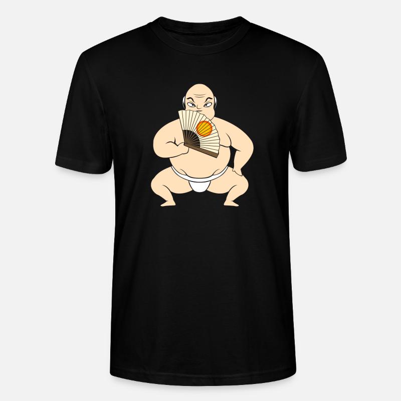 Samurai Funny Fun Naked - Stanley/Stella CRAFTER Unisex Organic T-Shirt - black