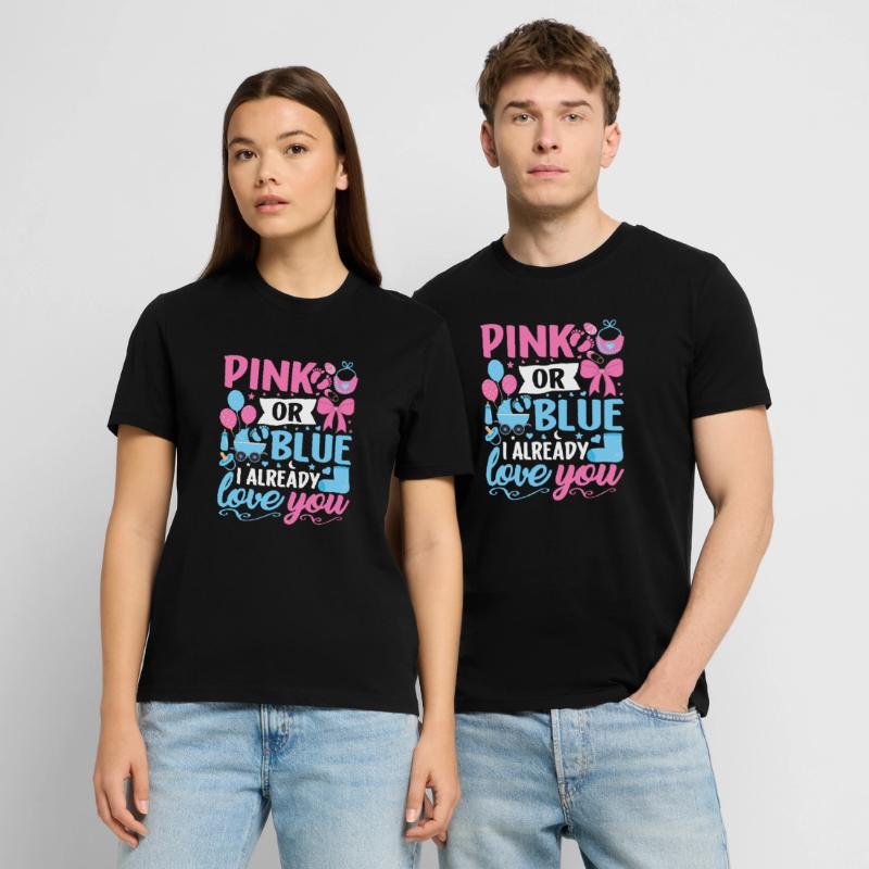 Rosa oder Blau Ich liebe dich schon Junge oder Mädchen Stanley/Stella Unisex Bio-T-Shirt CRAFTER