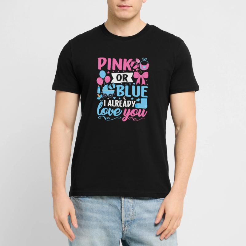 Rosa oder Blau Ich liebe dich schon Junge oder Mädchen Stanley/Stella Unisex Bio-T-Shirt CRAFTER