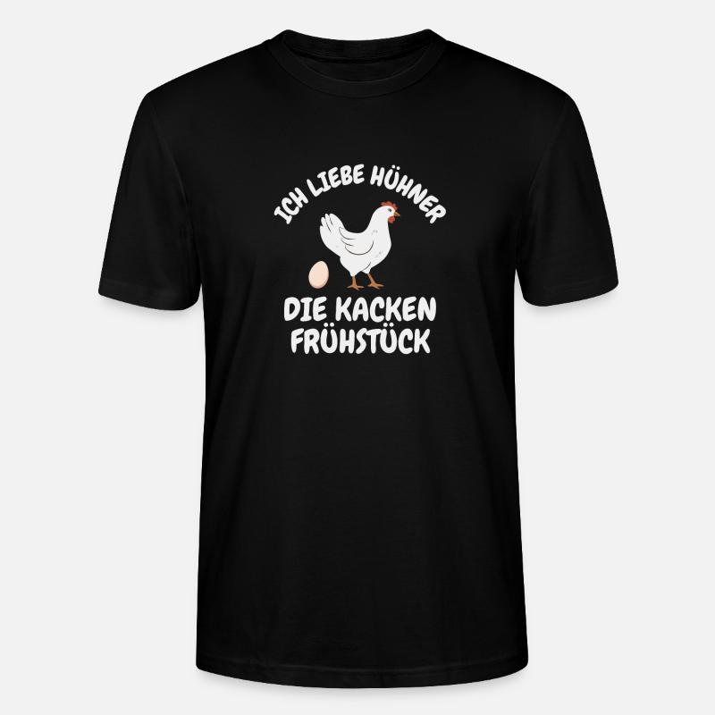 Ich liebe Hühner - Stanley/Stella Unisex Bio-T-Shirt CRAFTER - Schwarz