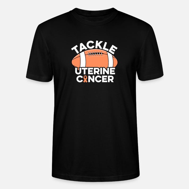 Bekämpfen Sie Gebärmutterkrebs Pfirsichband Gebärmutterkrebs - Stanley/Stella Unisex Bio-T-Shirt CRAFTER - Schwarz