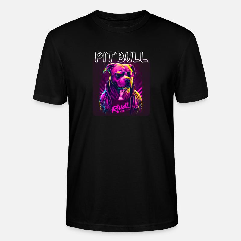 Graffiti Style - Cooler Pitbull 3 - Stanley/Stella Unisex Bio-T-Shirt CRAFTER - Schwarz