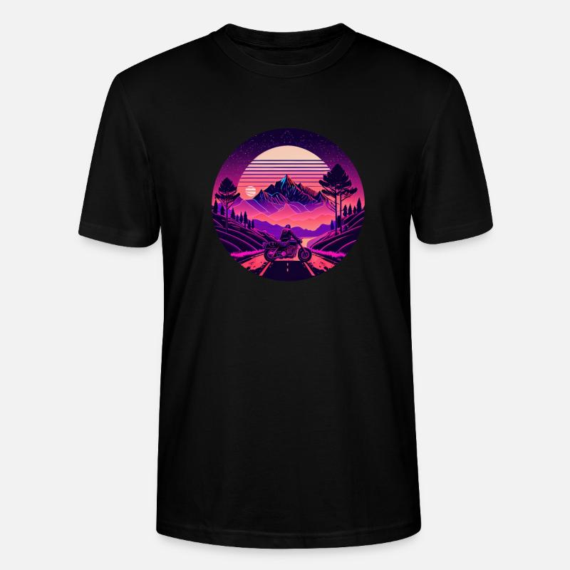 Retrowave Synthwave 80s Design - Stanley/Stella Unisex Bio-T-Shirt CRAFTER - Schwarz