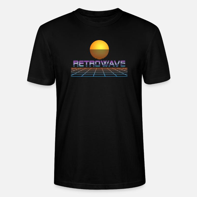 Retrowave Synthwave 80s Design - Stanley/Stella Unisex Bio-T-Shirt CRAFTER - Schwarz