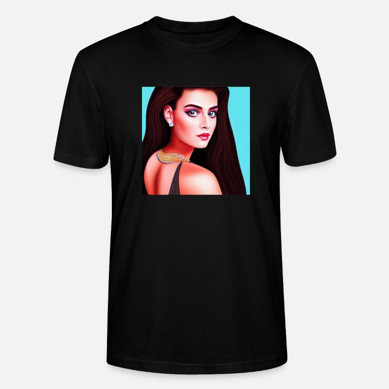 Retrowave Synthwave 80s Character Design - Stanley/Stella Unisex Bio-T-Shirt CRAFTER - Schwarz