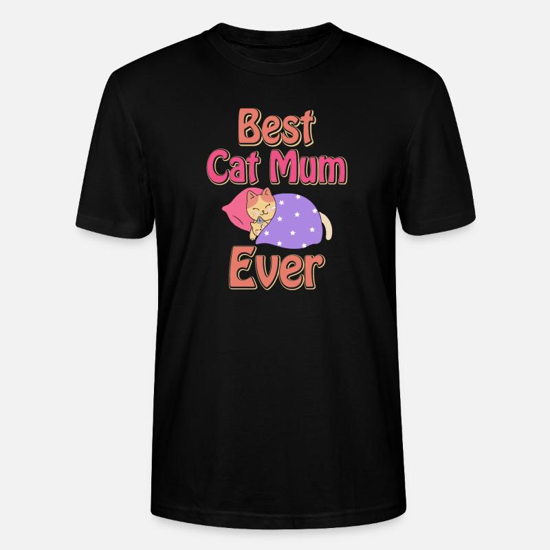Beste Katzen Mutter - Stanley/Stella Unisex Bio-T-Shirt CRAFTER - Schwarz