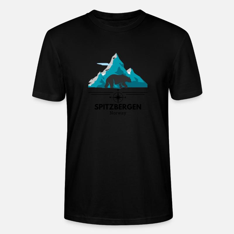 Norway Spitzbergen Design - Stanley/Stella Unisex Bio-T-Shirt CRAFTER - Schwarz